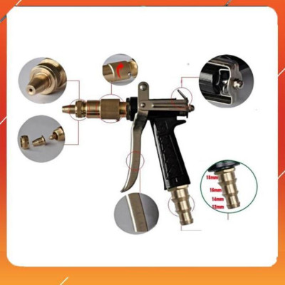 Vòi Xịt️Evoucher Bộ dây vòi xịt nước rửa xe, tưới cây , tăng áp 3 lần, loại 20m 206236 đầu đồng,cút, +  đai