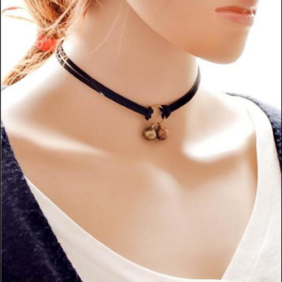 Vòng cổ choker dây da V5 cá tính