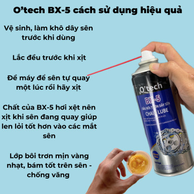 Dưỡng Sên Xe Máy - Bôi Trơn Chi Tiết Cơ Khí - Vệ Sinh Nhông Xích Xe Đạp O