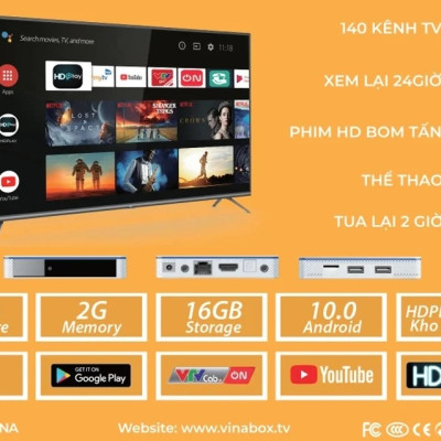 Android Tivi Box MyTV Net 1C  - 2GB RAM, 16GB ROM, Android 9.0 - HÀNG CHÍNH HÃNG 2021