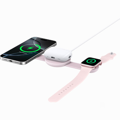 Đế sạc Anker MagGo Wireless UFO 3 in 1 USB-C 15W Foldable B25M8 - Hàng chính hãng