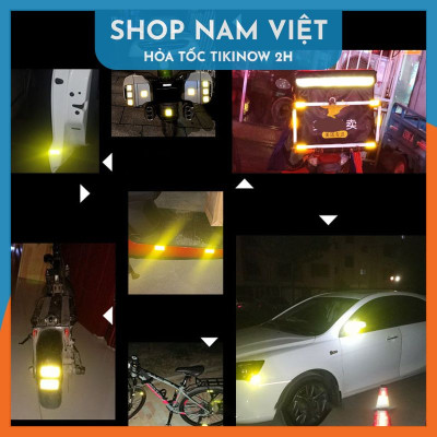 Miếng Dán Phản Quang Cảnh Báo Ban Đêm Cho Oto, Xe Máy, Xe Đạp