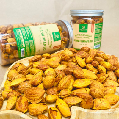 Hạnh Nhân Rang Bơ - Thương Hiệu Holinut Chuẩn Nhập Khẩu Mỹ/500gram