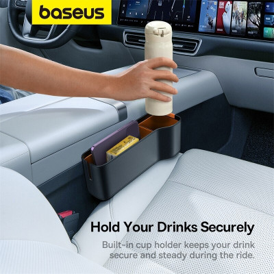 Hộp Đựng Đồ Ô Tô Xe Hơi Baseus OrganizeFun Series Car Console Storage Gắn Khe Ghế Bọc Da Pu Cao Cấp - Hàng Chính Hãng