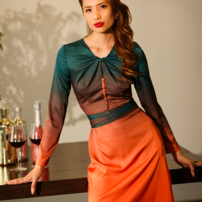 Đầm Mini Ombre Hoàng Hôn DRE164 thời trang thiết kế Hity