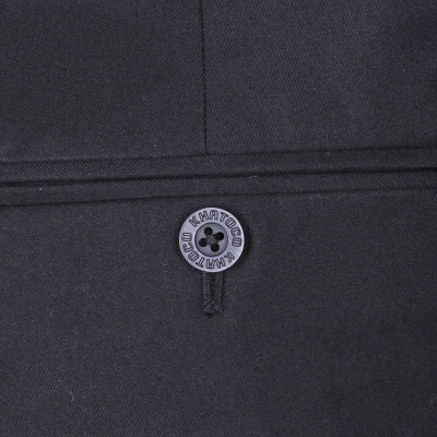 Quần tây nam không ply ống ôm đen Khatoco Q1M528S0-CNMA046-2411-0