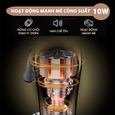 Tông đơ cắt tóc chuyên nghiệp Kemei KM-1691 lưỡi cắt mạ carbon công suất 10W điều chỉnh 40 mức tốc độ - Hàng chính hãng