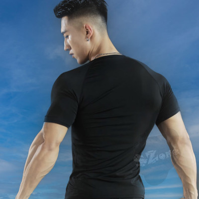 Áo bơi nam ngắn tay chống nắng, ổn định thân nhiệt