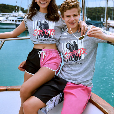 Quần Đi Biển Đôi - Quần Đùi Đôi - Thời Trang Đôi Mùa Hè - Quần Short Cặp Đôi SQ220 BlackPink