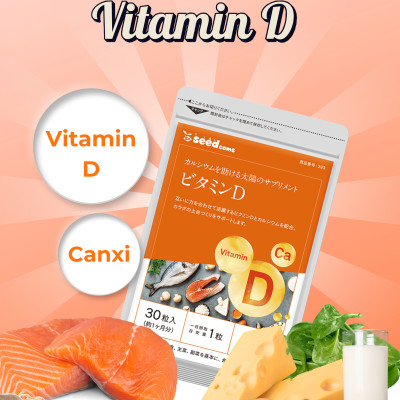 Combo Viên Uống Bổ Sung Vitamin C, E, D, B Vitamin Tổng Hợp Và Khoáng Chất Seedcoms Nhật Bản