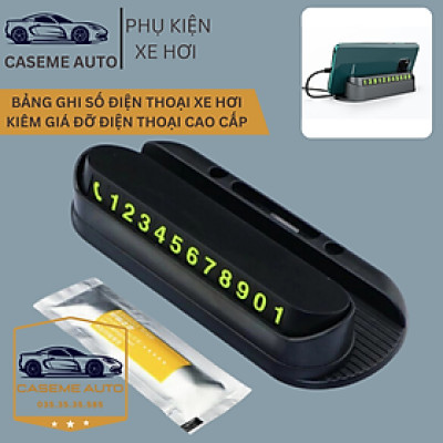 [Tặng Kèm Sáp Thơm] Bảng Số Trên Xe Ô Tô Khi Dừng Đỗ Kiêm Giá Đỡ Tiện Lợi Gắn Taplo Xe Hơi - Hàng Nhập Khẩu