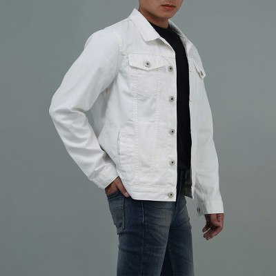 Áo Khoác Jeans Cao Cấp HUNTER X-RAYS  Form Slim  Cotton Màu Trắng K12