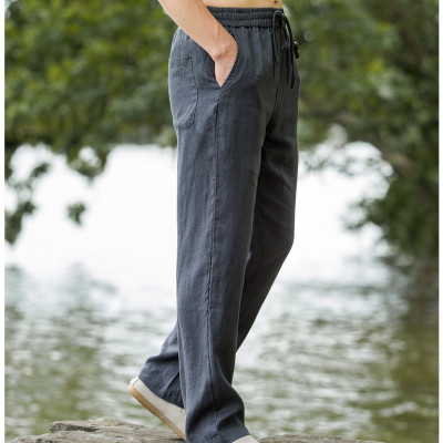 quần nam đũi linen đi biển