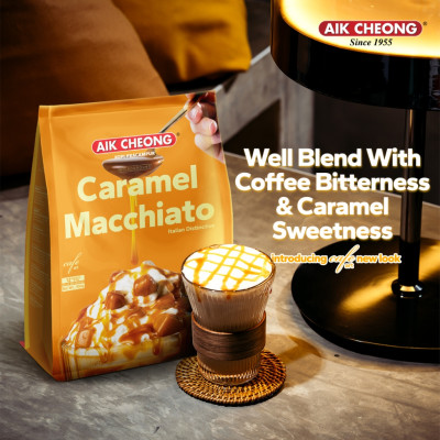 Cà Phê Macchiato Caramel Hòa Tan Aik Cheong Malaysia 300g (12 Gói x 25g)