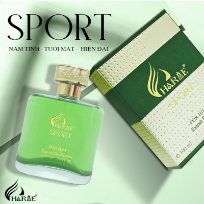 Nước hoa nam thơm lâu, Charme Sport 100ml, nam tính, năng động đầy cuốn hút, đúng chất quý ông