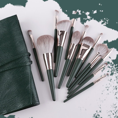 Bộ Cọ Makeup 14 Cây Cán Xanh Cao Cấp Lông Siêu Mịn Tiện Dụng Đầy Đủ Chức Năng Trang Điểm Cá Nhân Hiệu Quả  DRU - Hàng Chính Hãng