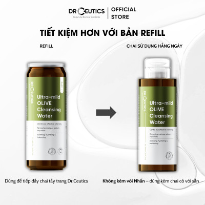 DRCEUTICS REFILL TẨY TRANG - DẠNG NƯỚC VÀ SỮA 480ML| TIẾT KIỆM VÀ TIỆN LỢI - DÀNH CHO MỌI LOẠI DA