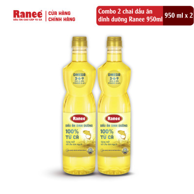 Combo 2 chai dầu ăn dinh dưỡng Ranee 950ml (950ml/chai x 2 chai)