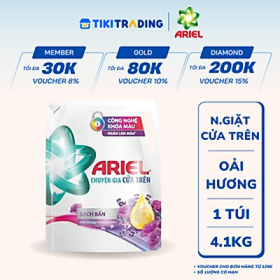 Túi Nước Giặt ARIEL Chuyên Gia Cửa Trên Ngăn Lem Màu