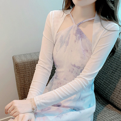 [MẪU MỚI] Áo khoác thun tà ngắn choàng vai mềm mại thoáng mát C007