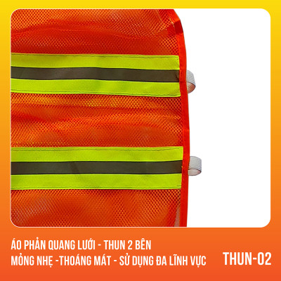 Áo phản quang lưới thun 2 bên thoáng mát, bền, đẹp - Mã THUN02