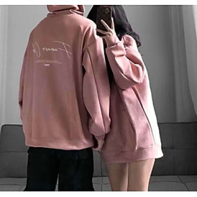 Áo hoodie da lộn oversize dáng form to rộng cho nam nữ