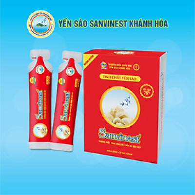 Tinh chất Yến sào Khánh Hòa Sanvinest KHÔNG ĐƯỜNG - Hộp 20 túi 25 ml - 516H20