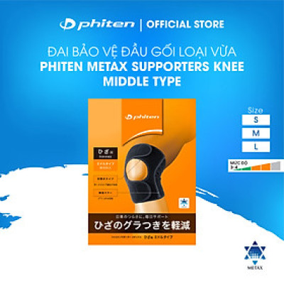 Đai bảo vệ đầu gối loại vừa Phiten supporter knee middle type AP233003/AP233004/AP233005