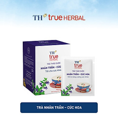 Hộp trà thảo dược TH true HERBAL Nhân trần – Cúc hoa (20 gói)