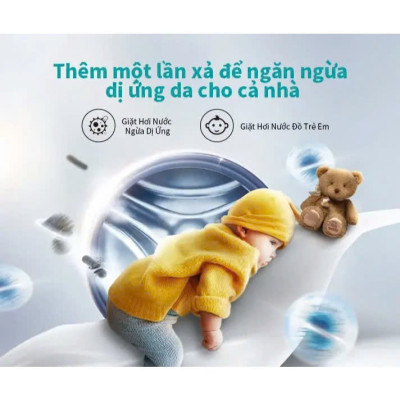 Máy Giặt Hisense Inverter Cửa Ngang WFQA1043BT 10.5kg Diệt Khuẩn 99%, Tiết Kiệm Điện, Bảo Hành 3 Năm - Hàng Chính Hãng