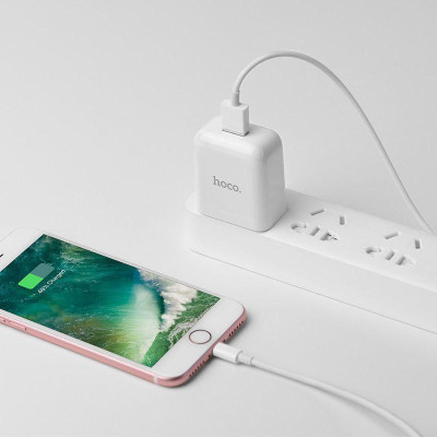 Củ Sạc Nhanh 2A Hoco C49 Cho iPhone, iPad, Samsung, Xiaomi,... Thiết Kế Đẹp, Nguyên Seal - Hàng Chính Hãng