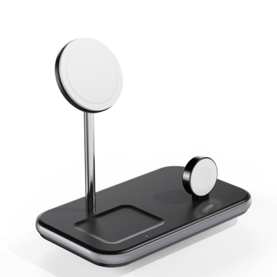 Bộ đế sạc CHOETECH T589-F Mag-Safe 3 in 1 có chứng nhận MFI (Hàng chính hãng)