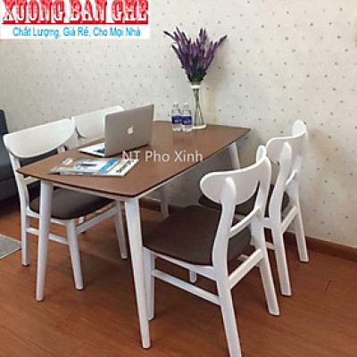 Bộ bàn ăn Lunar 1m2 4 ghế Freeship HCM Biên Hòa Bình Dương