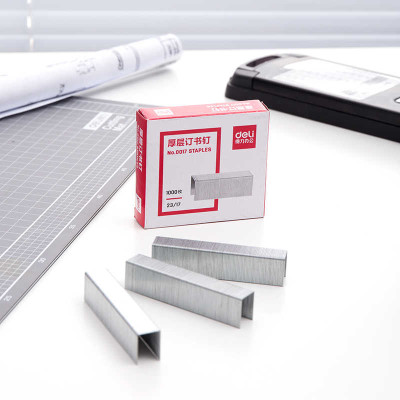 Combo 5 Hộp Ghim Dập Deli 23/17 Dập được 120 tờ Màu bạc Mã 17