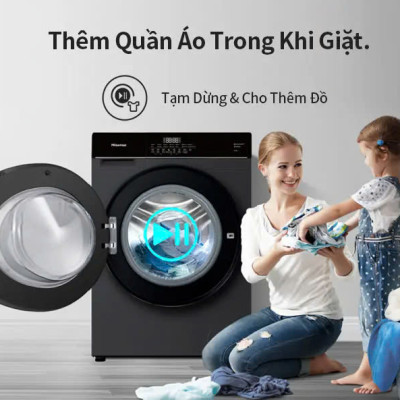 Máy giặt Hisense Inverter Pro 10.5kg WF105M3 giặt thông minh AI, điều khiển từ xa, bảo hành 3 năm - HÀNG CHÍNH HÃNG