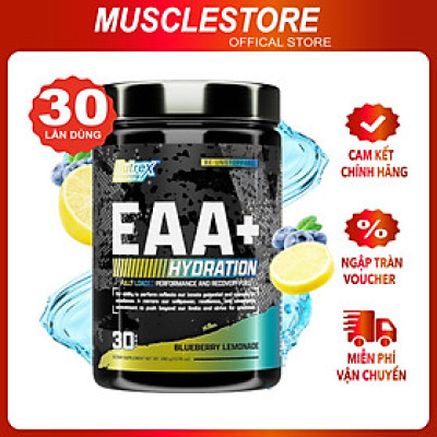 EAA+ Hydration - Nutrex (30Liều), Phục Hồi, Tăng Cơ, Sức Mạnh, Sức Bền, 8G EAA + BCAA + 1.5G Chất Điện Giải