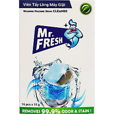 Hộp 16 viên tẩy lồng máy giặt Mr Fresh 240g (15g/viên)