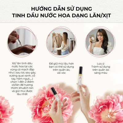 Dolce by Jubilé - Tinh dầu nước hoa Pháp Nữ Minisize Dạng lăn 3ml Thơm Lâu, Sang Trọng, Quyến Rũ