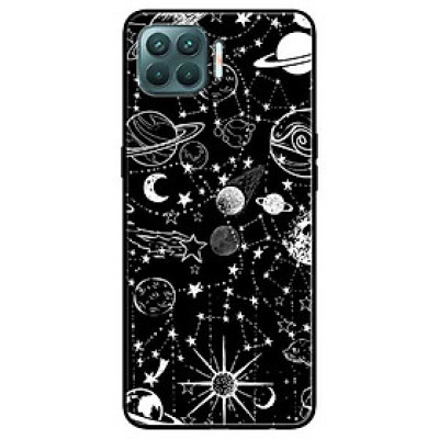 Ốp lưng dành cho Oppo A93 - F17 Pro mẫu Hệ Mặt Trời Trắng Đen