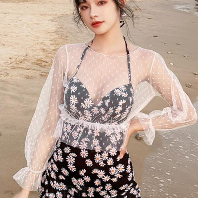 Bộ đồ bơi bikini nữ giấu bụng che nắng 1 mảnh đi tắm biển tôn dáng sang chảnh - B.02