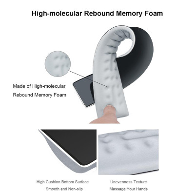 Tấm đệm lót chuột tiện dụng Vải không trơn trượt Kết cấu hỗ trợ kê cổ tay cho văn phòng BUBM