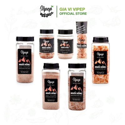 Muối Hồng Himalaya Nguyên Hạt Vipep Hũ Nhựa 250g - Gia vị Vipep