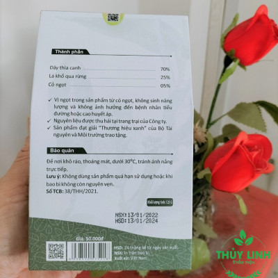 Trà Thìa canh Thái Hưng - Combo 10 hộp 25 túi lọc 5g Hạ và ổn định đường huyết, phòng ngừa biến chứng tiểu đường, hạ mỡ máu
