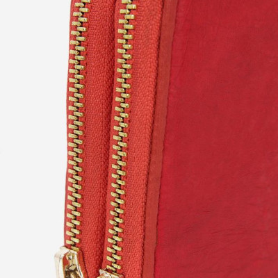 Ví nữ da đà điểu Huy Hoàng 2 khóa màu đỏ HT3444