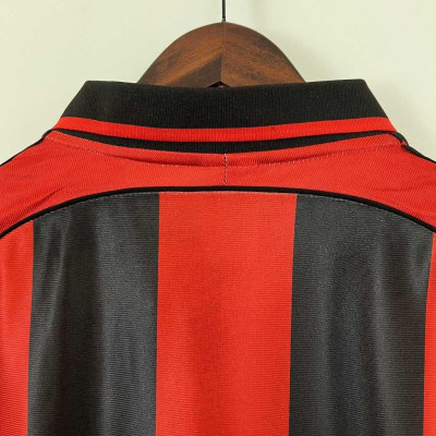 Áo Bóng Đá Retro AC Milan 1998 - Sân Nhà bản cao cấp vải Cotton Polyester