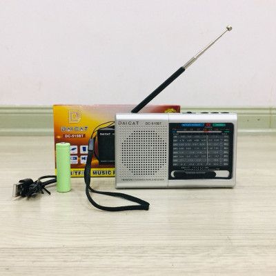 Đài Fm radio DC-515URT Bluetooth Nhật Máy nghe đài Radio trên sóng FM được thiết kế nhỏ gọn-Hàng Chính Hãng BH:12T