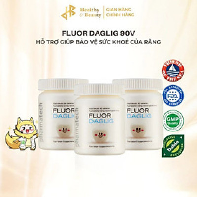 Combo 3 Thực phẩm bảo vệ sức khỏe Fluor Daglig - Lọ 90 viên