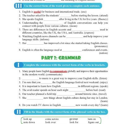 Bài Tập Bổ Trợ Toàn Diện Tiếng Anh 9 - Người Bạn Đồng Hành Của Các Học Sinh