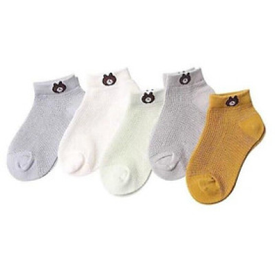 Set 5 tất lưới hình gấu cho bé