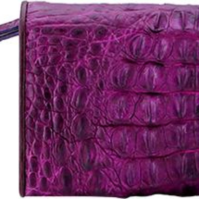 Ví Nữ Da Cá Sấu 3 Gấp Gai Huy Hoàng HT3289 (19 x 10.5 cm) - Tím